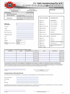 Application form